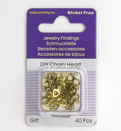 12016-1602 - Hobby Crafting Fun - Chain, Heart, Gold - Chain - Detail 1