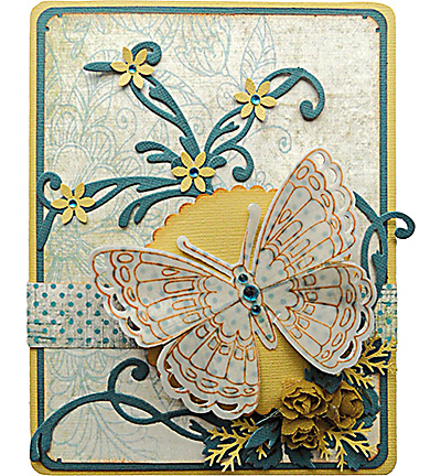 CR1244 - Marianne Design - Craftable Tiny´s swirls & leaves 2 - Arbres, Plantes - Detail 1