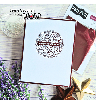 W216-REBU41 - Wow! - Deepest Darkest Crimson - Fabulous Foil - Detail 2