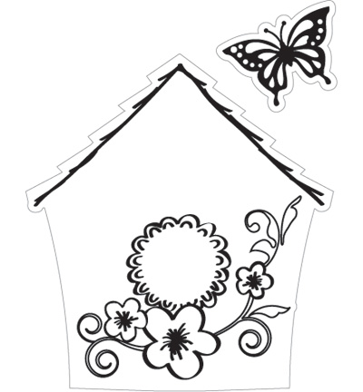 COL1308 - Marianne Design - Birdhouse flowers - Maison, vie - Detail 1