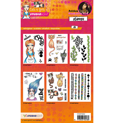 STAMPMB02 - StudioLight - Mixed Media Rainbow Designs nr.02 - Gens - Detail 1
