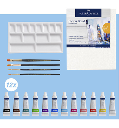 FC-379280 - Faber Castell - Acrylverf FC set 18dlg - Acryl painting set - Detail 1