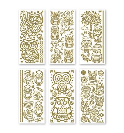 3.9903 - JeJe - Owls - Peel-off Stickersets 6-pack - Detail 1