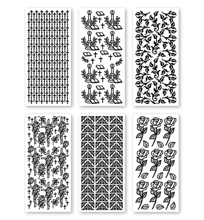 3.9904 - JeJe - Condolence - Peel-off Stickersets 6-pack - Detail 1