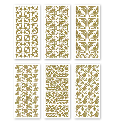 3.9913 - JeJe - Christmas Corners - Peel-off Stickersets 6-pack - Detail 1
