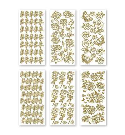 3.9918 - JeJe - Roses - Peel-off Stickersets 6-pack - Detail 1