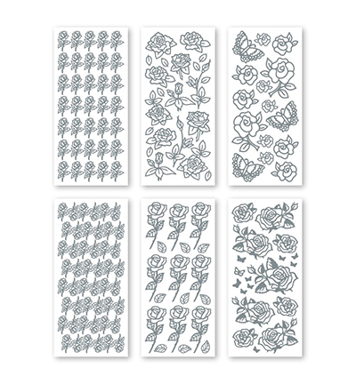 3.9919 - JeJe - Roses - Peel-off Stickersets 6-pack - Detail 1