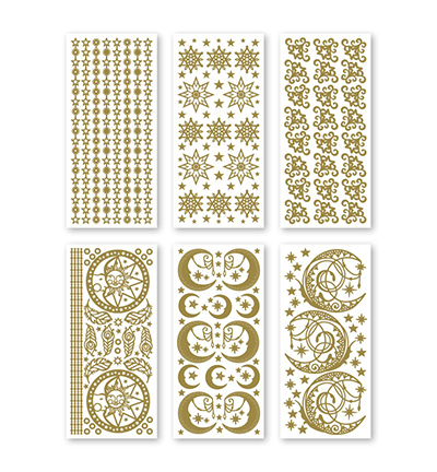 3.9930 - JeJe - Moon and Stars - Peel-off Stickersets 6-pack - Detail 1
