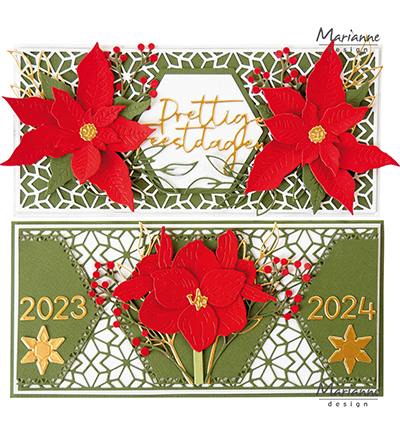 LR0833 - Marianne Design - Tiny's Poinsettia - Fleurs - Detail 5