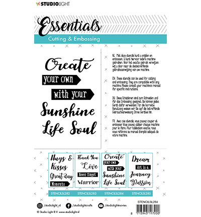 STENCILSL284 - StudioLight - Embossing Die Cut Essentials nr.284 - - Detail 2 STENCILSL284 - StudioLight - Embossing Die Cut Essentials nr.284 - - Detail 2
