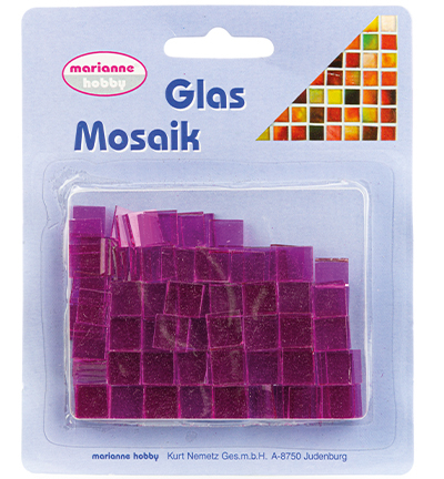 7612-071 - Stafil - Mosaique en verre, pink/lilla - Mosaique en verre, 1x1cm - Detail 1