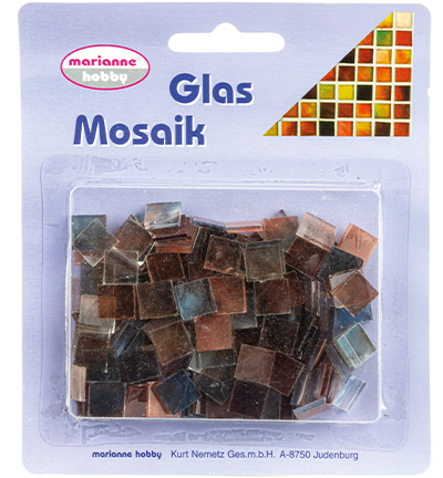7612-011 - Stafil - Mosaique en verre, pink/turquoise - Mosaique en verre, 1x1cm - Detail 1