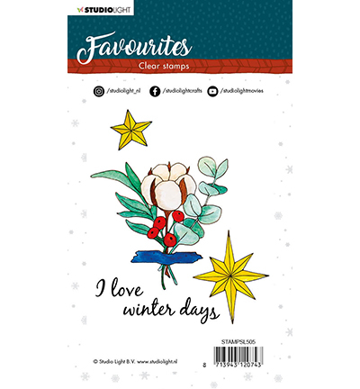 STAMPSL505 - StudioLight - Studio Light - Clear Stamp - Winter's Favourites - nr.505 - Noël, hiver - Detail 1