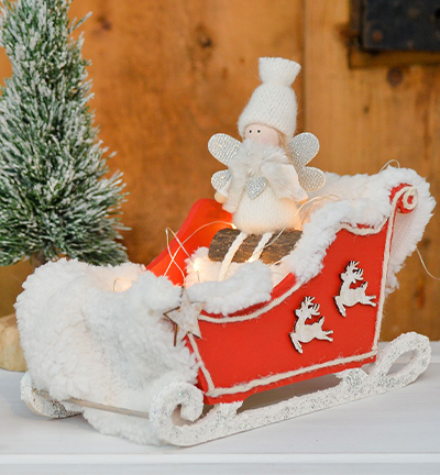 3906-01 - Stafil - Luge en bois - Noël - Detail 1