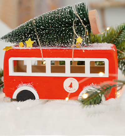 8634-02 - Stafil - Kit DIY bus en bois - Noël - Detail 2