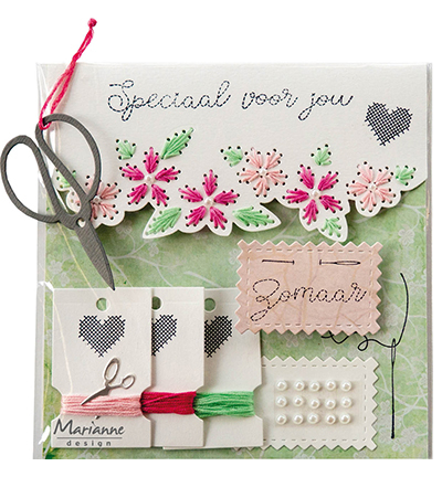 CR1578 - Marianne Design - Stitching Daisies - Fleurs - Detail 1