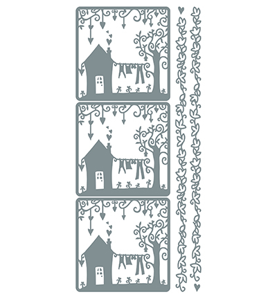 368201 S/S - JeJe - House Silver/Silver - Fleurs, animaux & figures - Detail 1