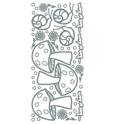 458701 S/S - JeJe - Garden Snail Silver/Silver - Fleurs, animaux & figures - Detail 1 458701 S/S - JeJe - Garden Snail Silver/Silver - Fleurs, animaux & figures - Detail 1