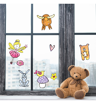 800303900 - ViVa Decor - Window Color Set Kids, Nordic Friends - Viva Window Color Kids Set - Detail 1
