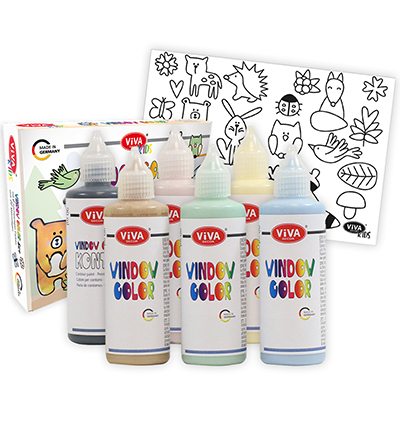 800303900 - ViVa Decor - Window Color Set Kids, Nordic Friends - Viva Window Color Kids Set - Detail 3