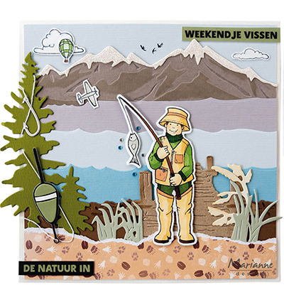 PK9176 - Marianne Design - De natuur in by Marleen - Pretty Papers Blocks - Detail 2