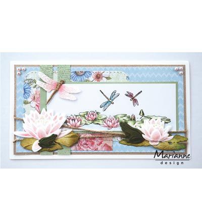 LR0460 - Marianne Design - Tiny's waterlily (L) - Fleurs - Detail 1