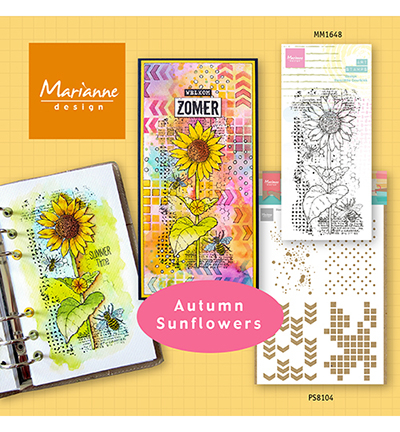 MM1648 - Marianne Design - Arts stamps Sunflower - Fleurs - Detail 1