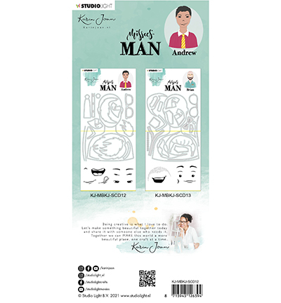 KJ-MBKJ-SCD12 - Karin Joan - KJ Stamp & Cutting Die, Missees Man Classic Missees nr.12 - Gens - Detail 1