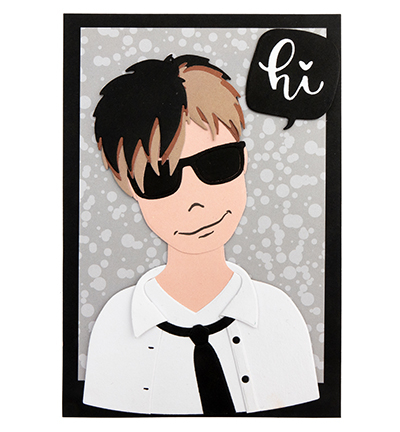 KJ-MBKJ-SCD12 - Karin Joan - KJ Stamp & Cutting Die, Missees Man Classic Missees nr.12 - Gens - Detail 2