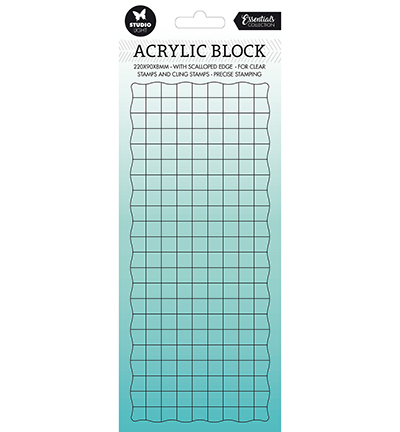 SL-ES-ASB01 - StudioLight - SL Acrylic stamp block for clear and cling stamps with grid Essentials nr.01 - Acrylic Block - Detail 2