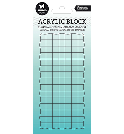 SL-ES-ASB02 - StudioLight - SL Acrylic stamp block for clear and cling stamps with grid Essentials nr.02 - Acrylic Block - Detail 2