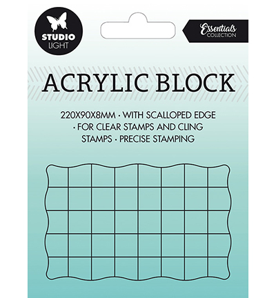 SL-ES-ASB03 - StudioLight - SL Acrylic stamp block for clear and cling stamps with grid Essentials nr.03 - Acrylic Block - Detail 2