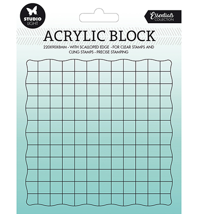 SL-ES-ASB04 - StudioLight - SL Acrylic stamp block for clear and cling stamps with grid Essentials nr.04 - Acrylic Block - Detail 2