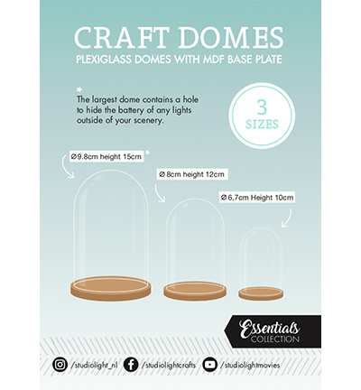 SL-ES-DOME01 - StudioLight - SL Plexiglas craft domes 3 sizes Essentials nr.01 - Domes - Detail 1