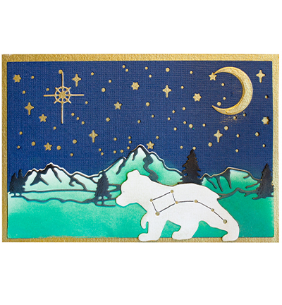 SL-MFL-STAMP136 - StudioLight - SL Clear Stamp Dream Moon Flower Collection nr.136 - Ciel, paysage, horizon - Detail 1