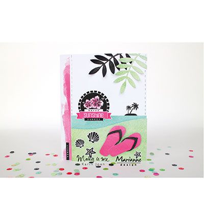 LR0477 - Marianne Design - Flip flops & sun glasses - Creatables - Detail 4