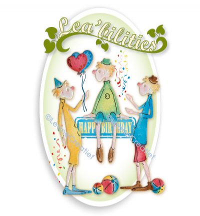 45.7224 - Leane Creatief - Clowns matrice - Gens - Detail 3