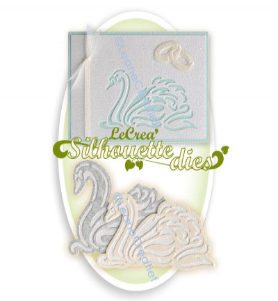 45.7231 - Leane Creatief - Cygnes silhoutte matrice - Animaux - Detail 2