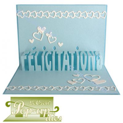 457.927 - Leane Creatief - Lea’bilitie Pop-up Souhaits “Félicitation” - Matrices pop-up et interactives - Detail 1