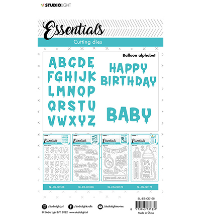 SL-ES-CD168 - StudioLight - Balloon alphabet Essentials nr.168 - Chiffres et lettres - Detail 1