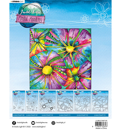 JL-MM-STAMP190 - Just Lou - Circular motions Mindful Moodling nr.190 - Fleurs - Detail 1