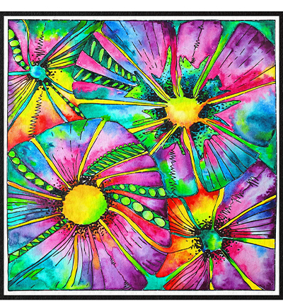 JL-MM-STAMP190 - Just Lou - Circular motions Mindful Moodling nr.190 - Fleurs - Detail 2