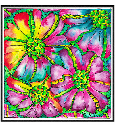 JL-MM-STAMP192 - Just Lou - Moodles of flowers Mindful Moodling nr.192 - Fleurs - Detail 2