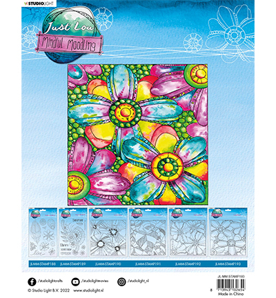 JL-MM-STAMP193 - Just Lou - Lovely florals Mindful Moodling nr.193 - Fleurs - Detail 1