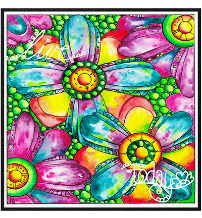 JL-MM-STAMP193 - Just Lou - Lovely florals Mindful Moodling nr.193 - Fleurs - Detail 2