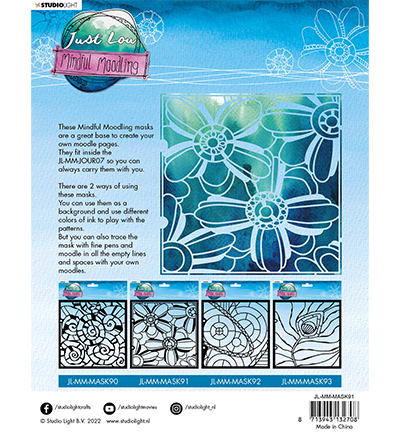 JL-MM-MASK91 - Just Lou - Lovely florals Mindful Moodling nr.91 - Fleurs - Detail 1