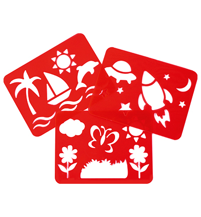 EF-550022 - Eberhard Faber - Feutres fenêtre et 3 pochoir en étui carton - Eberhard Faber Marqueur de fenêtre - Detail 2