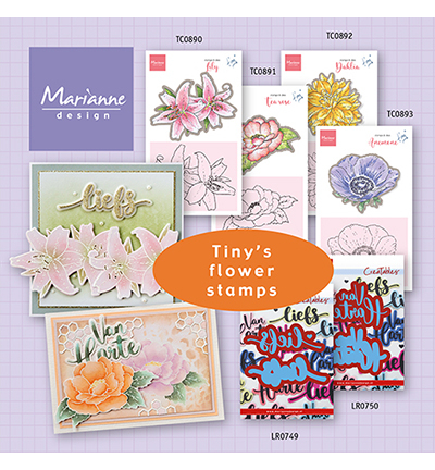 TC0890 - Marianne Design - Tiny's Flowers - Lily - Fleurs - Detail 2