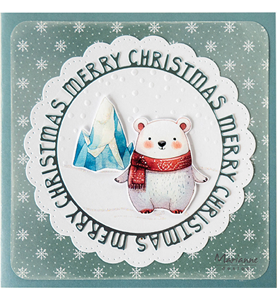 CR1595 - Marianne Design - Merry Christmas circle by Marleen - Textes - Detail 2