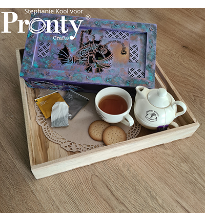 460.423.834.V - Pronty - MDF Steampunk Boite à thé - Boîte à thé - Detail 3